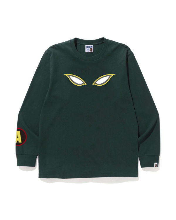 T Shirts Bape Shadow L/S Vert Homme | CGK-27137121