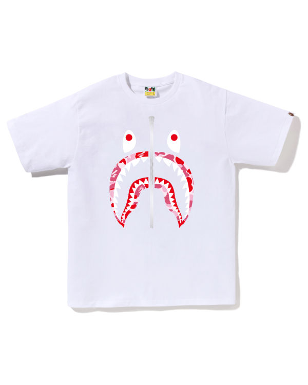 T Shirts Bape ABC Camo Shark Blanche Homme | CTH-92412177