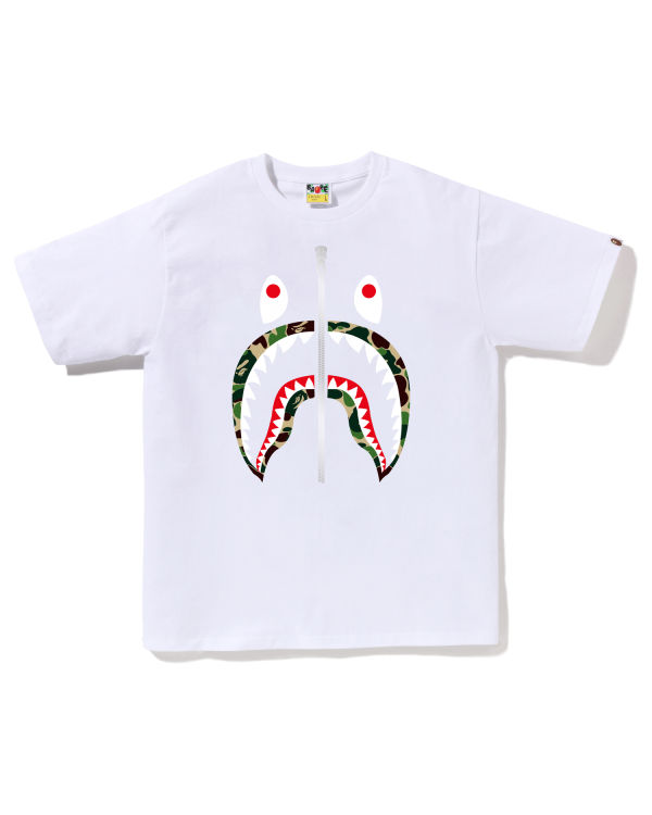 T Shirts Bape ABC Camo Shark Blanche Homme | ULS-56498698