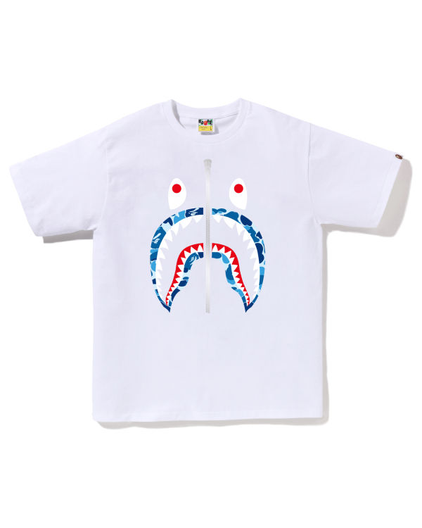 T Shirts Bape ABC Camo Shark Blanche Homme | EQP-80255821