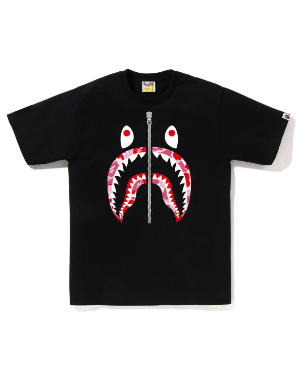 T Shirts Bape ABC Camo Shark Noir Homme | TBQ-82418462