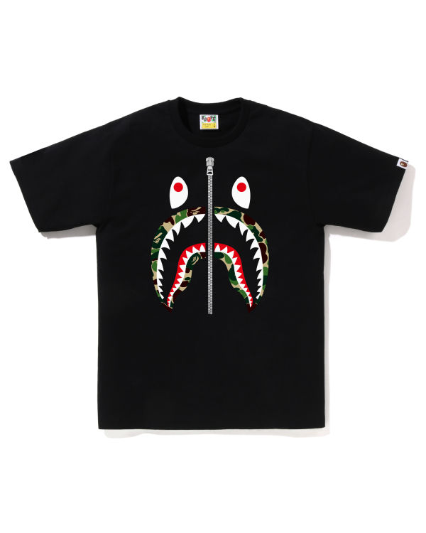 T Shirts Bape ABC Camo Shark Noir Homme | TNR-50267511