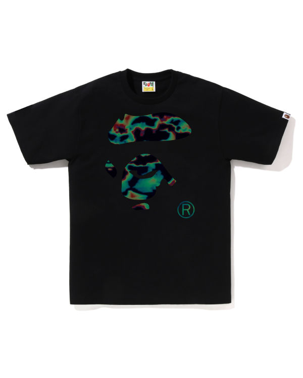 T Shirts Bape Thermography Ape Face Noir Homme | VMR-58925666