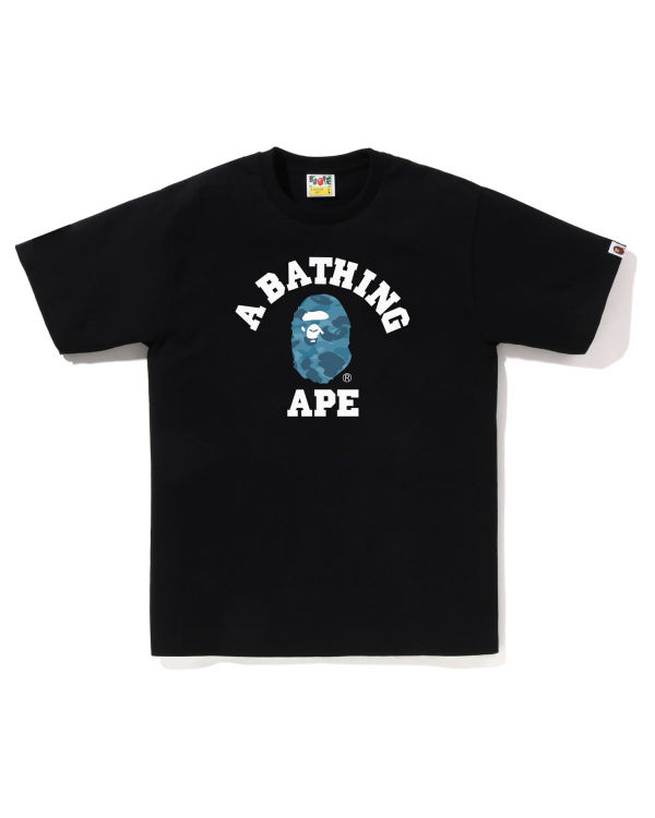 T Shirts Bape Honeycomb Camo College Noir Homme | VVF-48470295