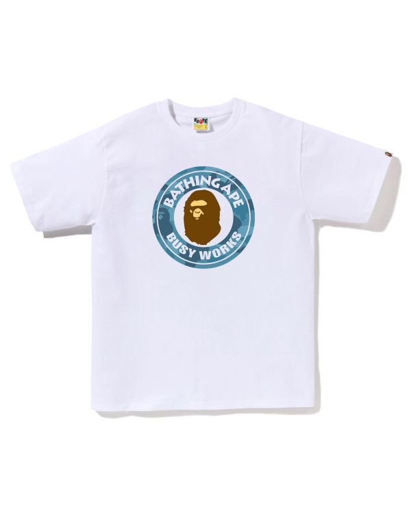 T Shirts Bape Honeycomb Camo Busy Works Blanche Homme | GXC-07534191