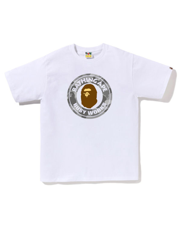 T Shirts Bape Honeycomb Camo Busy Works Blanche Homme | MLA-28070669