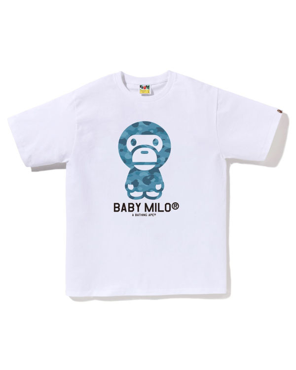 T Shirts Bape Honeycomb Camo Milo Blanche Homme | UVK-90493735