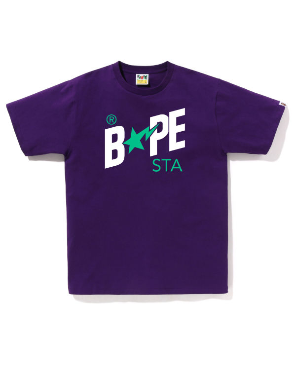 T Shirts Bape Colors STA Logo Violette Homme | LUX-46225602