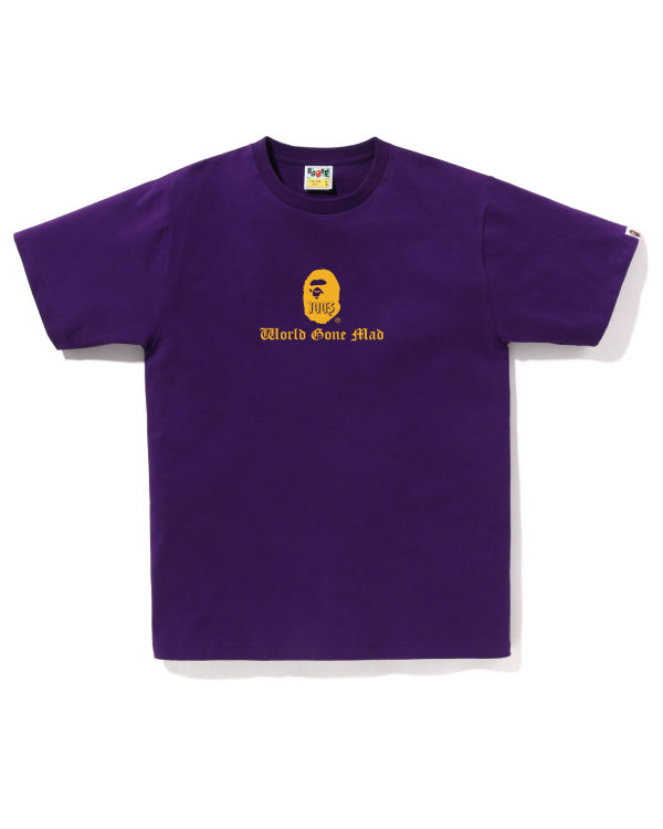 T Shirts Bape A Bathing Ape Logo Violette Homme | DCQ-93238698