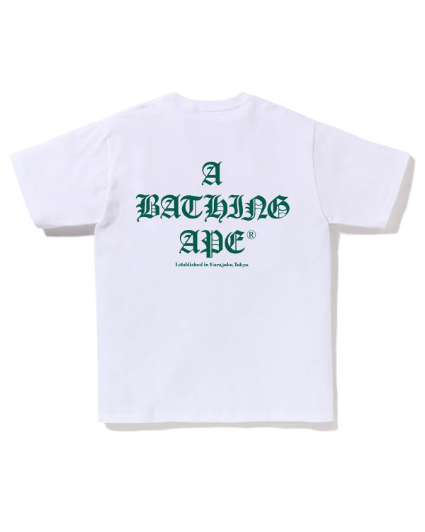 T Shirts Bape A Bathing Ape Logo Blanche Homme | PAI-25056854