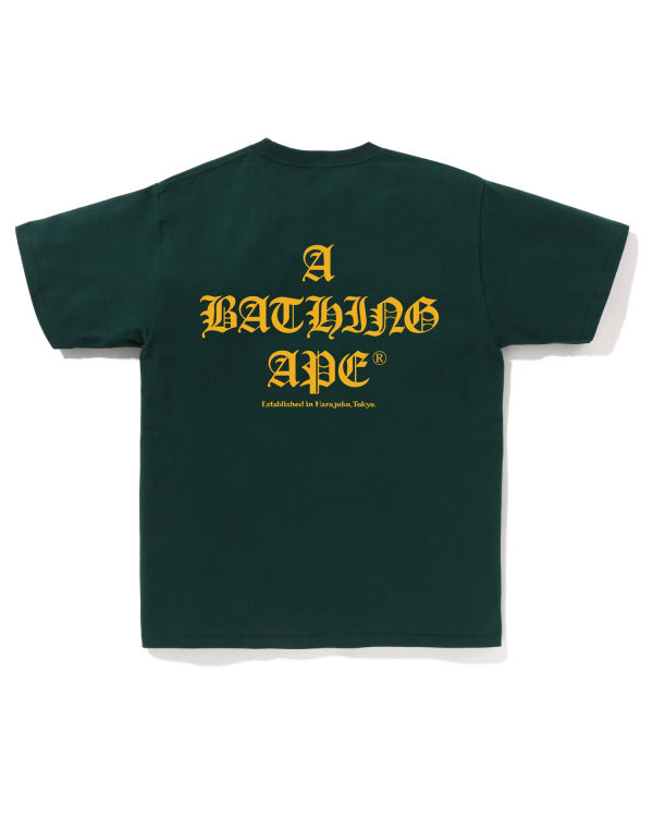 T Shirts Bape A Bathing Ape Logo Vert Foncé Homme | RUK-15172709