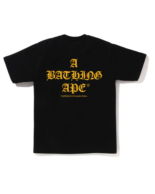 T Shirts Bape A Bathing Ape Logo Noir Homme | LRD-62222156