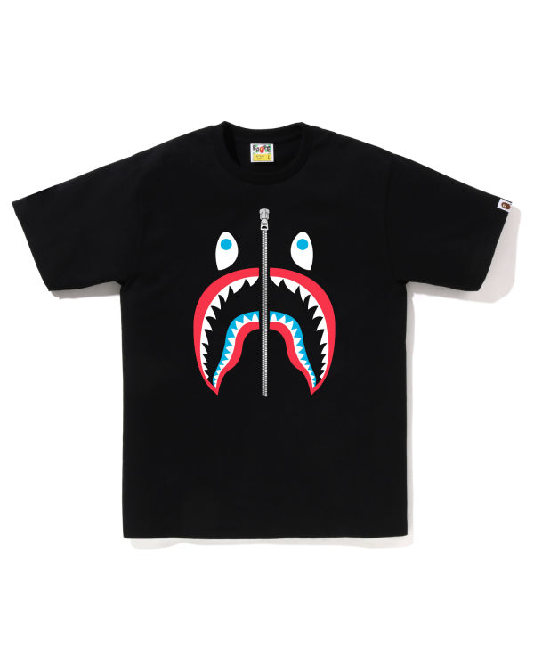 T Shirts Bape Colors Shark Noir Homme | EUK-14316257