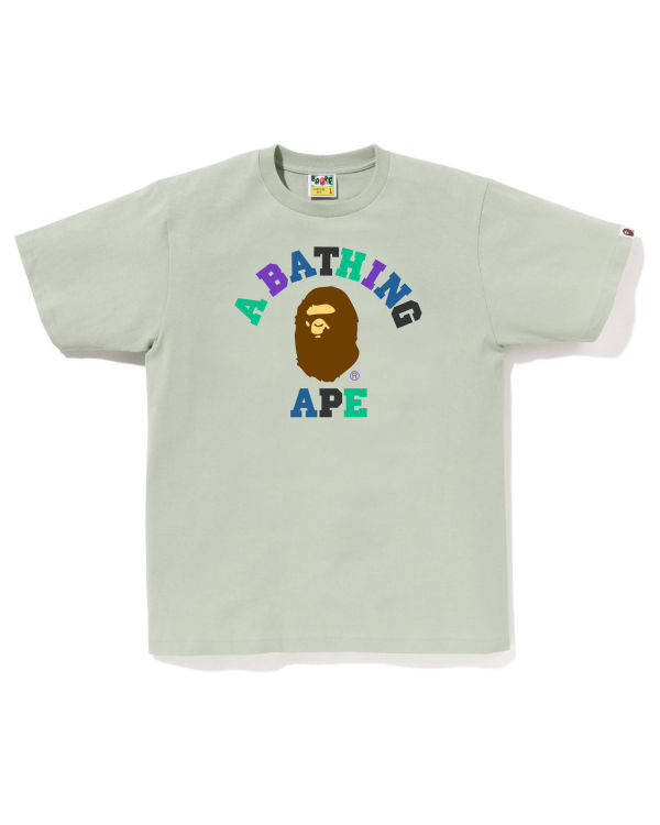 T Shirts Bape Colors College Vert Homme | YSI-92784437