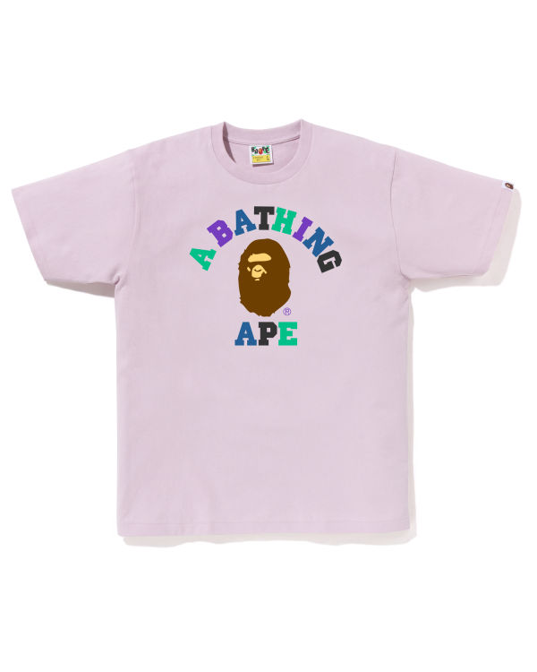 T Shirts Bape Colors College Violette Homme | EGA-81694463