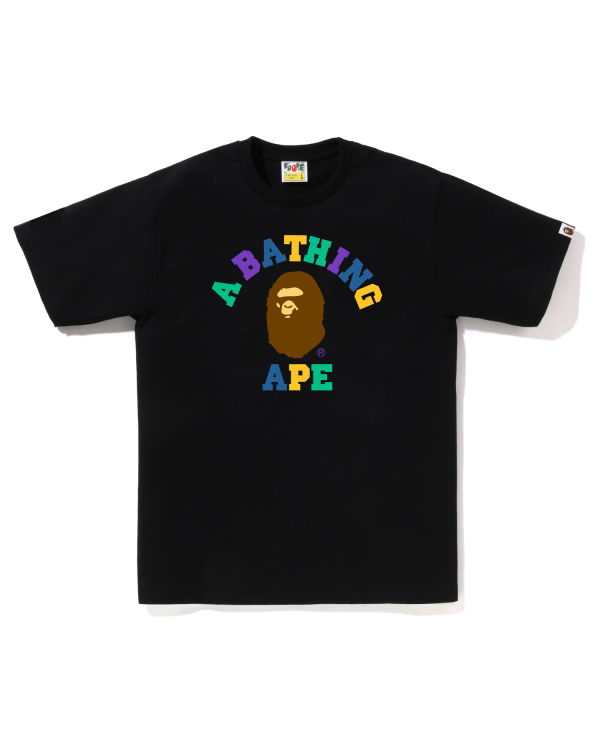 T Shirts Bape Colors College Noir Homme | KIH-78292355