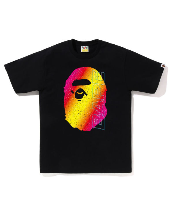 T Shirts Bape Electro Neon Noir Homme | TBB-68388968