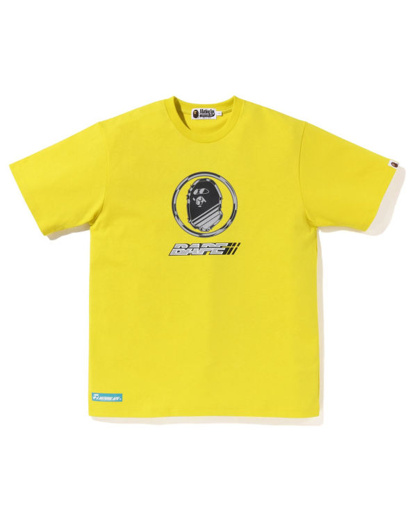 T Shirts Bape Logo Jaune Homme | TXK-95352193