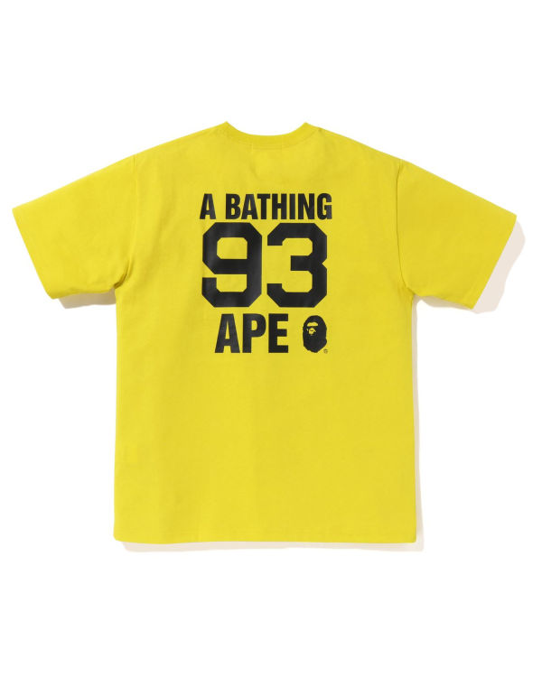 T Shirts Bape Logo Jaune Homme | TXK-95352193