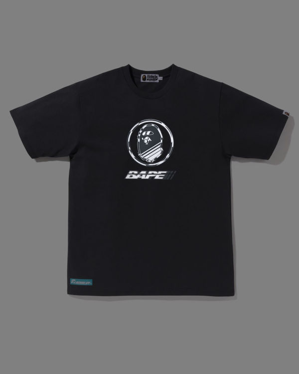 T Shirts Bape Logo Grise Foncé Homme | LNI-44683913