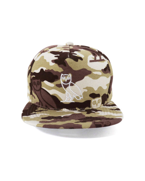 Casquettes Bape X OVO Woodland Camo Snapback Beige Homme | WTV-34114254