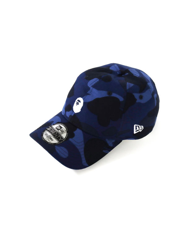 Casquettes Bape New Era Color Camo Ape Head 9twenty Bleu Homme | HEL-80900499