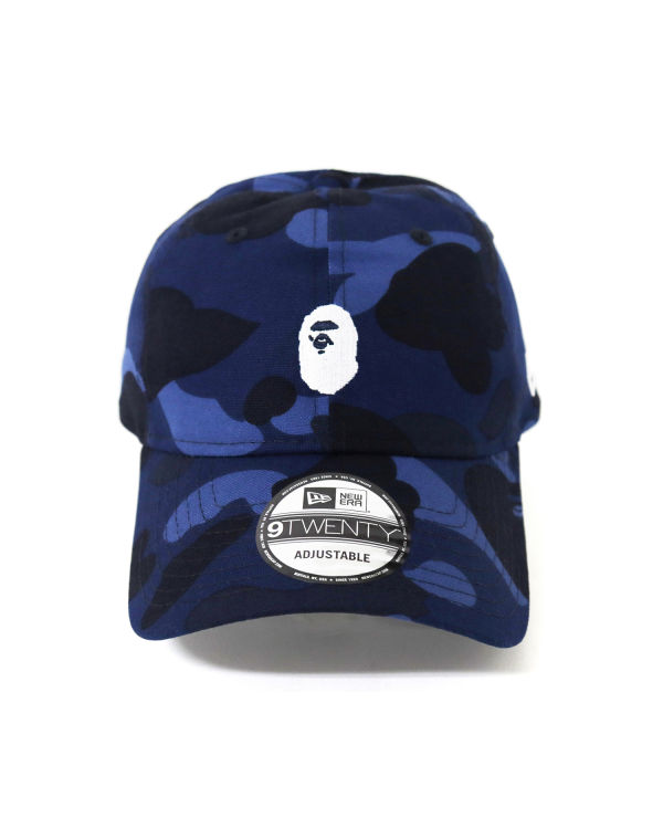 Casquettes Bape New Era Color Camo Ape Head 9twenty Bleu Homme | HEL-80900499