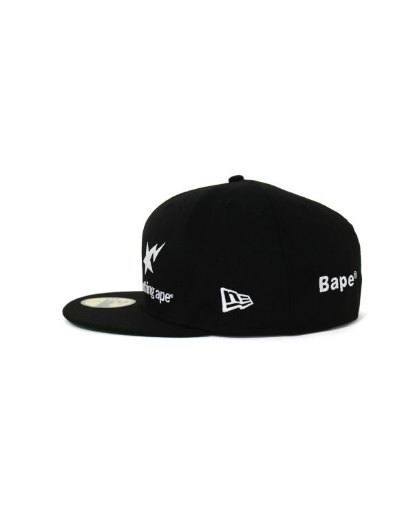 Casquettes Bape New Era 59 Fifty Camo Ape Head Noir Homme | XYE-74800244