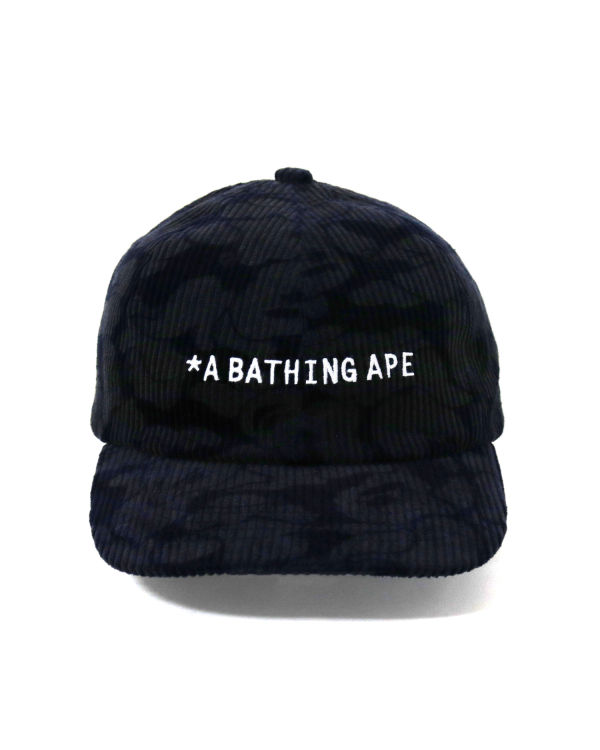 Casquettes Bape Solid Camo Corduroy Panel Bleu Marine Bleu Homme | LSP-06339214