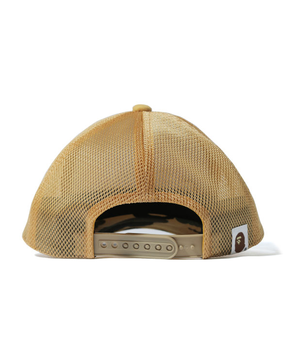 Casquettes Bape X Stussy Trucker Jaune Homme | TEN-74500796