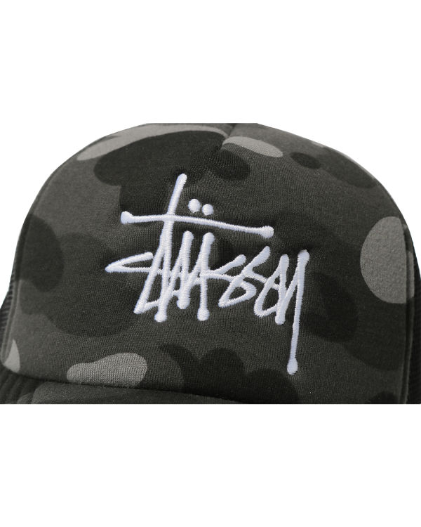 Casquettes Bape X Stussy Trucker Noir Homme | GGW-03946218