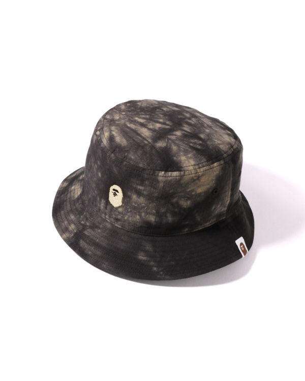 Chapeaux Bape Tie Dye One Point Bucket Noir Homme | RLU-51294332