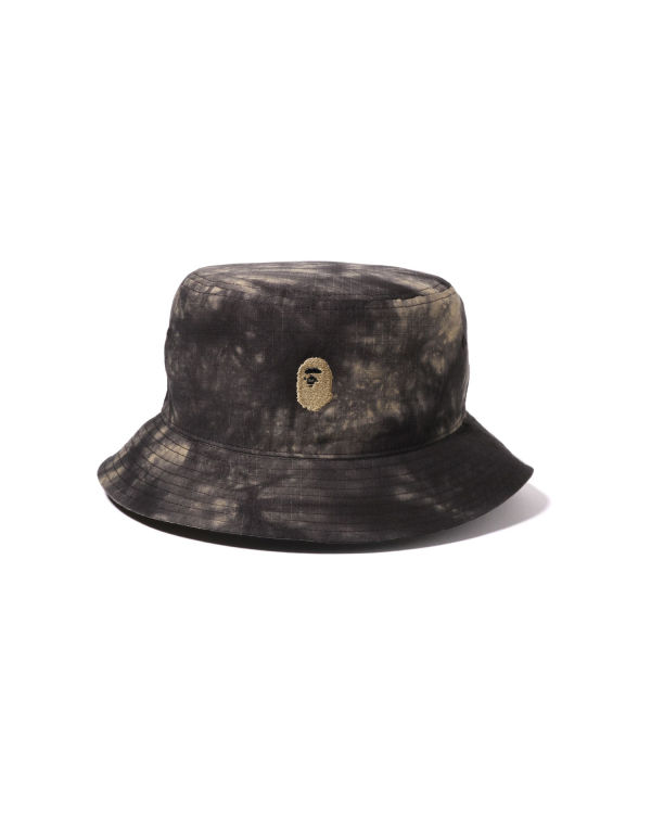 Chapeaux Bape Tie Dye One Point Bucket Noir Homme | RLU-51294332