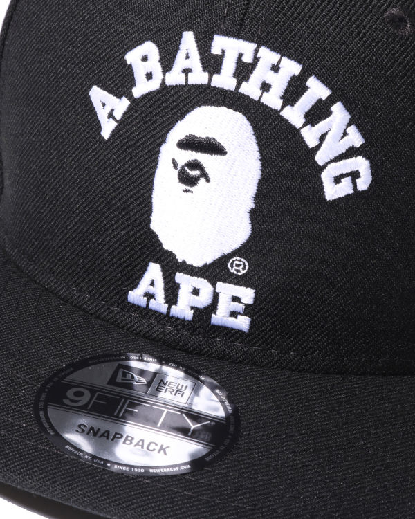 Casquettes Bape College New Era Snap Back Noir Homme | RIE-41581959