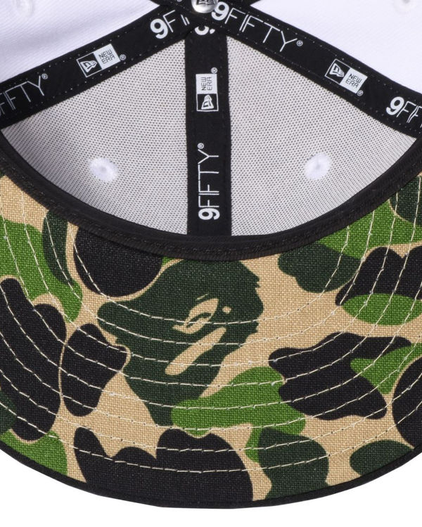 Casquettes Bape X New Era Ape Head 9 Fifty Blanche Homme | RSL-04526813