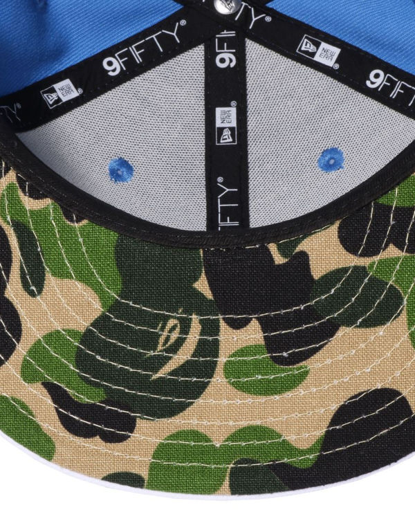 Casquettes Bape X New Era Ape Head 9 Fifty Bleu Homme | IGI-11988676