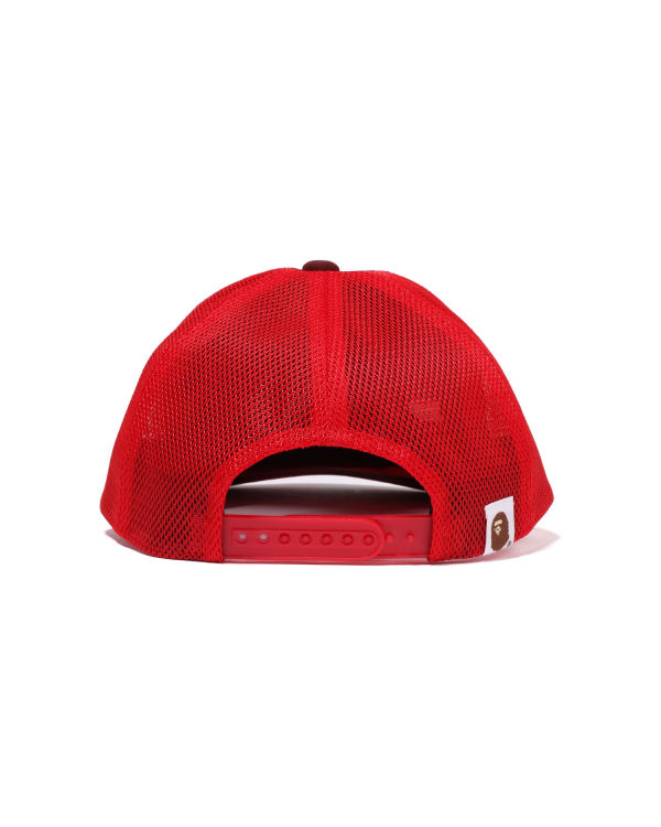 Casquettes Bape Color Camo NYC Logo Mesh Rouge Clair Homme | XID-30537107