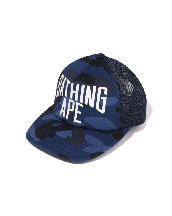 Casquettes Bape Color Camo NYC Logo Mesh Bleu Marine Bleu Homme | XJJ-72861594