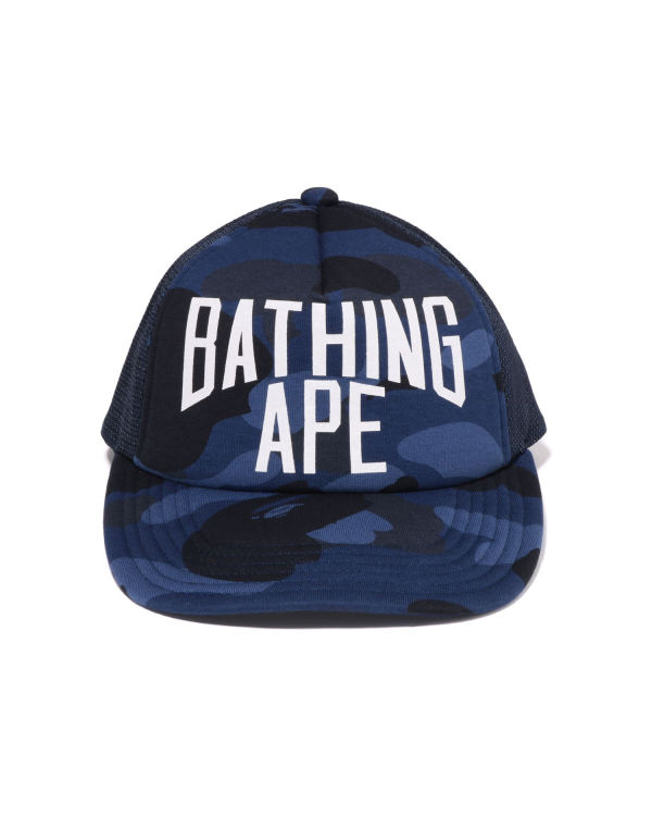 Casquettes Bape Color Camo NYC Logo Mesh Bleu Marine Bleu Homme | XJJ-72861594