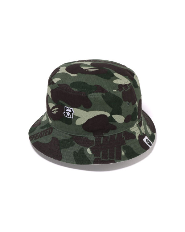 Chapeaux Bape X UNDFTD Color Camo Flannel Bucket Vert Homme | XWG-95855214