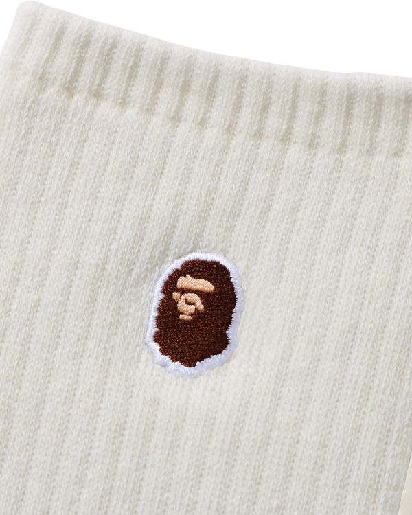 Chaussettes Bape Ape Head One Point Blanche Homme | YUI-01478993