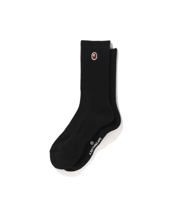 Chaussettes Bape Ape Head One Point Noir Homme | GJF-71951019