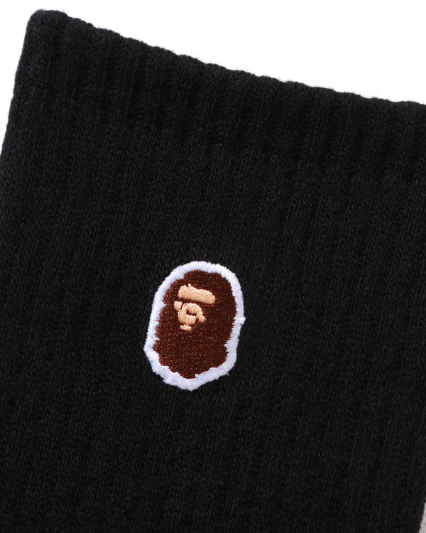 Chaussettes Bape Ape Head One Point Noir Homme | GJF-71951019