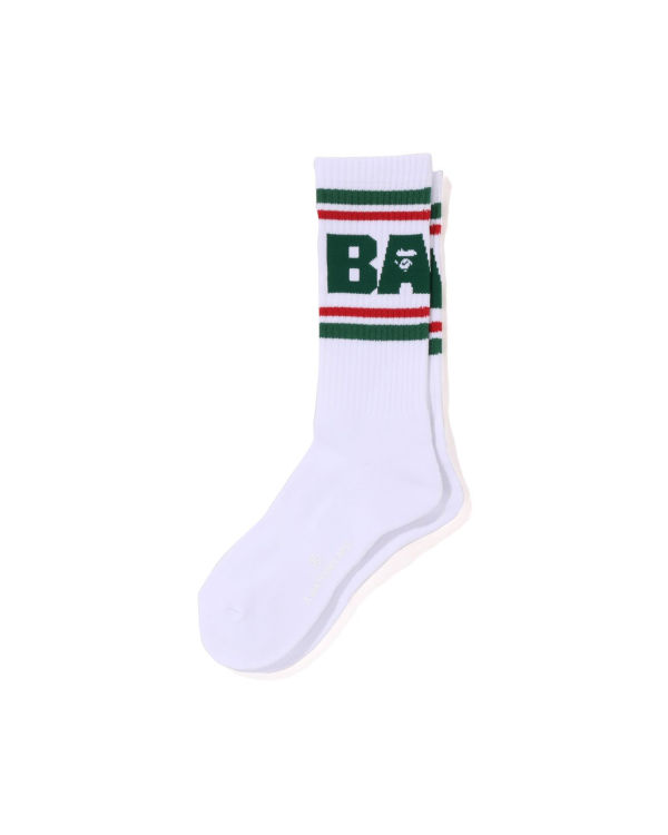 Chaussettes Bape Line Vert Clair Homme | GTL-61836512