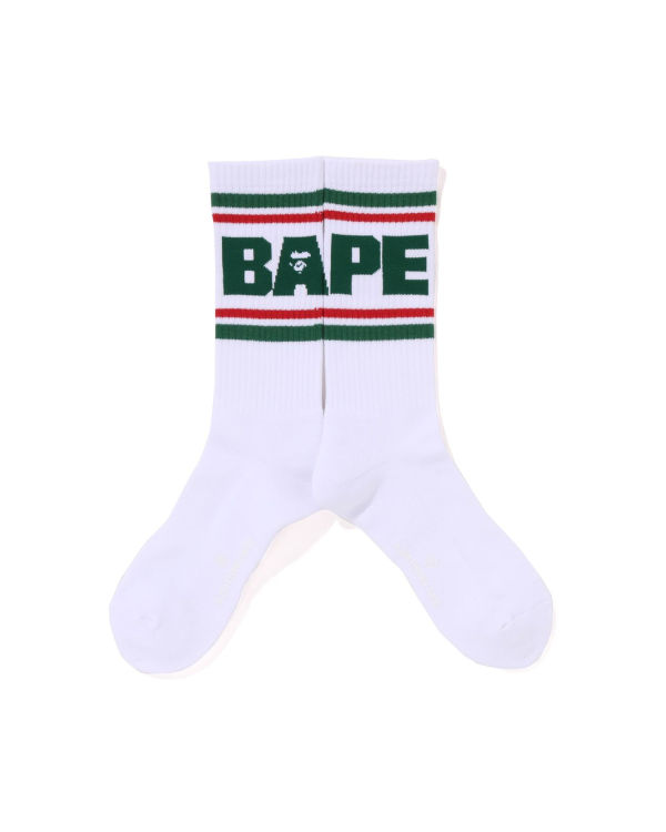 Chaussettes Bape Line Vert Clair Homme | GTL-61836512