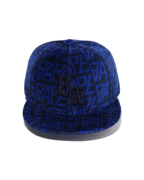 Casquettes Bape Logo Monogram Velour Bleu Royal Bleu Homme | DMY-31763959