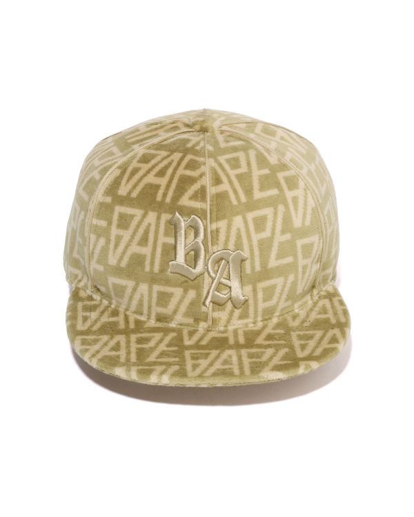 Casquettes Bape Logo Monogram Velour Beige Homme | WVD-83678602