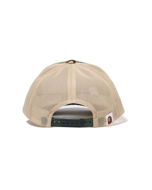 Casquettes Bape ABC Camo Ape Face Mesh Vert Homme | SDY-65276399