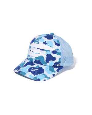 Casquettes Bape ABC Camo Ape Face Mesh Bleu Clair Homme | BMB-17009299