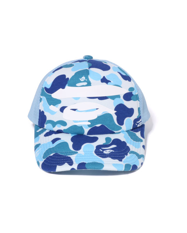 Casquettes Bape ABC Camo Ape Face Mesh Bleu Clair Homme | BMB-17009299